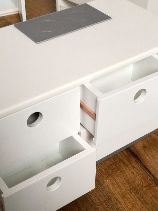 Mebelki dla lalek Boomini Modern Domek premium prestige white zestaw