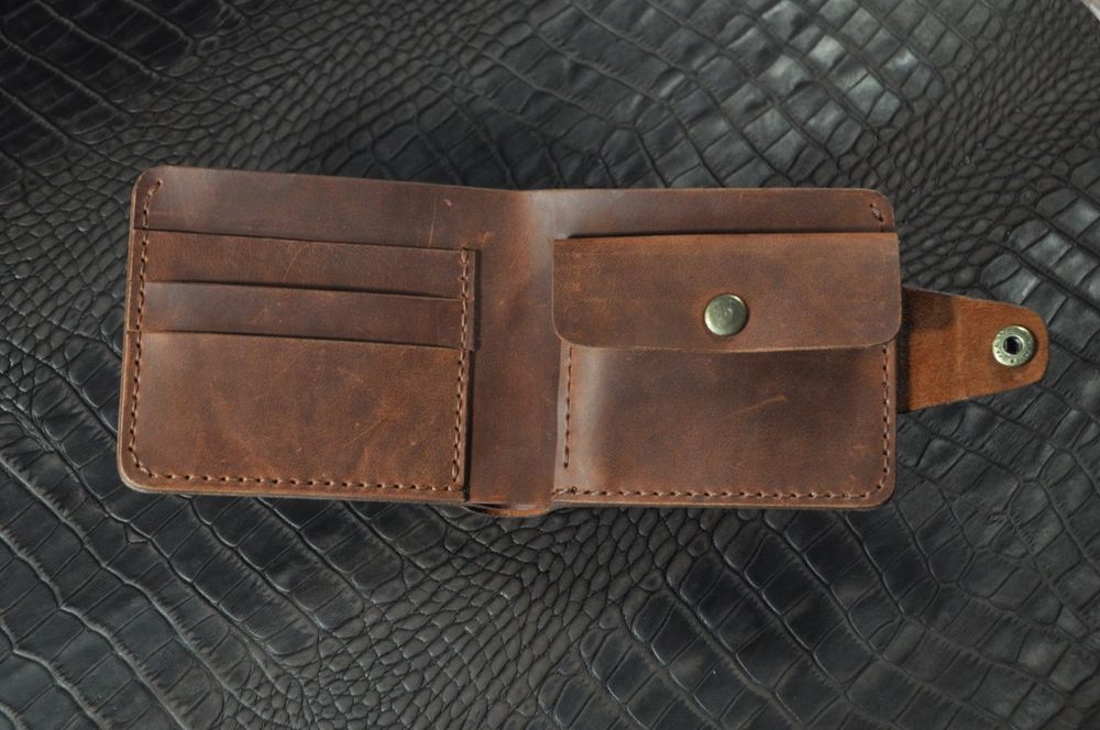 Шкіряний гаманець / Гаманець з натуральної шкіри. Ручна робота