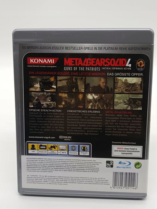 metal gear solid 4 - guns of the patriots sony playstation 3 (ps3)