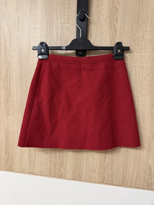 Spódnica Kenzo 10 lat czerwona haft logowana 70% wool wełna laine