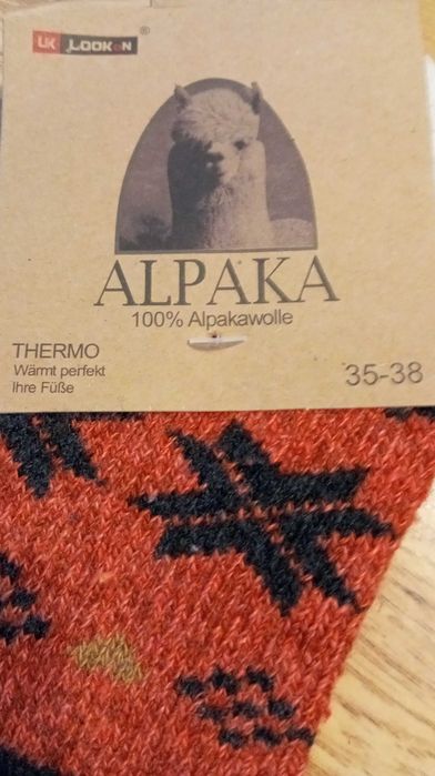 Skarpety z wełny alpaka 35-38.