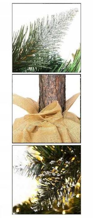 Ялинка сосна засніжена на натуральному пні  180 см штучна