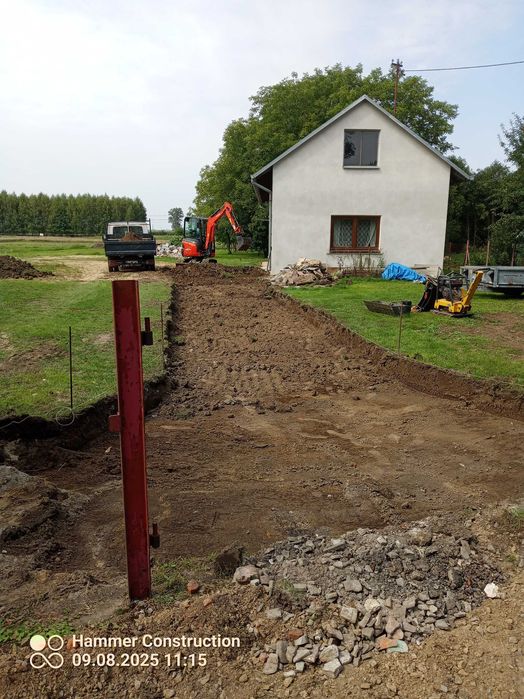Usługi minikoparka koparko ładowarka