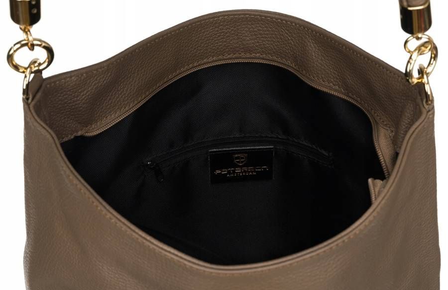 shopperka w typie worka ze skóry naturalnej - peterson