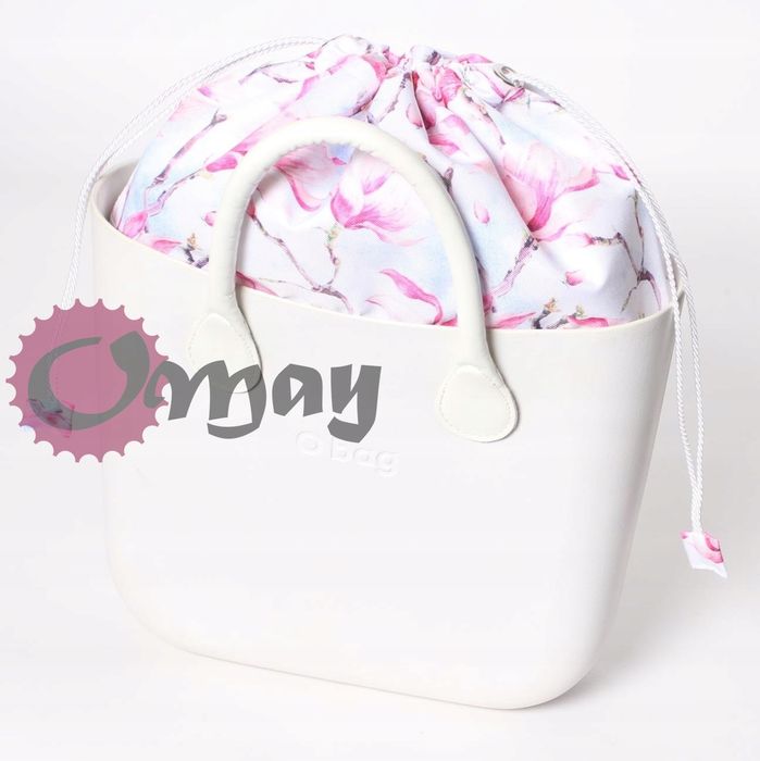 organizer do OBAG MINI worek magnolie kwiaty 2 kieszenie komin OMAY