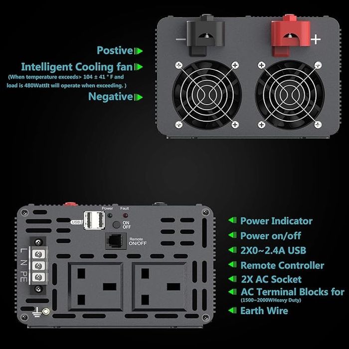 Инвертор FLAMEZUM 4 kw 4 квт. пікова 8 kw, чиста синусоида 12 B
220 B