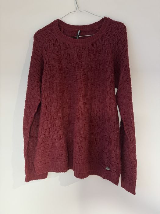 Bordowy sweter Cropp M