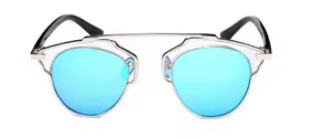 Nowe okulary lustrzanki niebieskie Rihanna hit lato glam so real