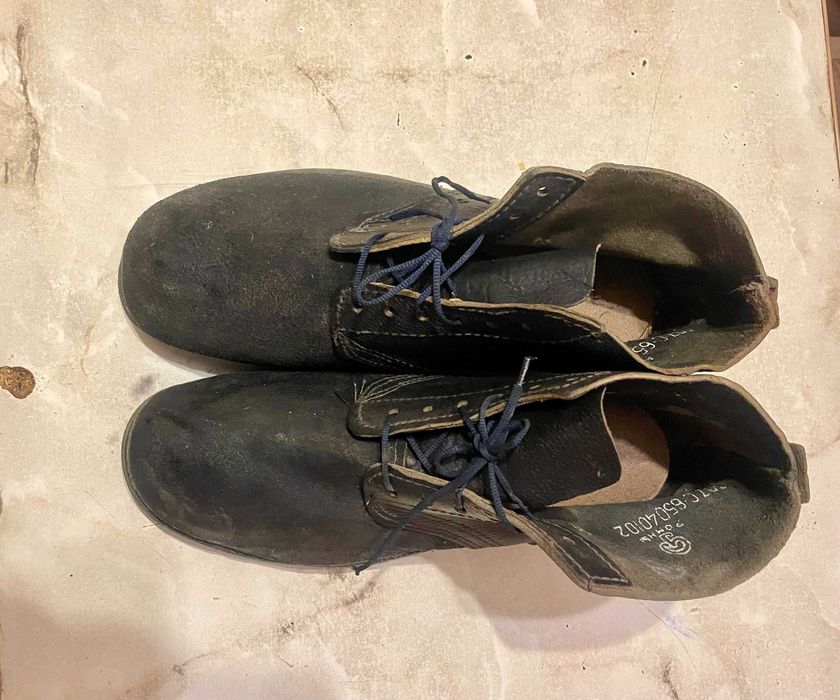 Чоловічі робочі черевики з натуральної шкіри, розмір 47.