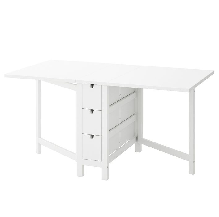 Stół biały rozkładany ikea Norden