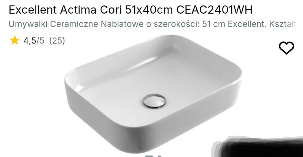 Umywalka Excellent Cori 51