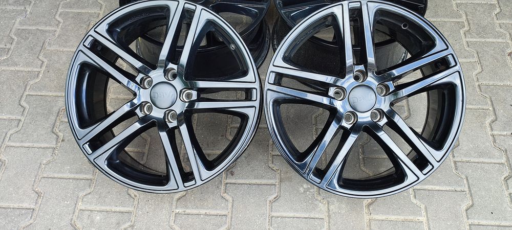18" 8J 5x114.3 piękne czarne - komplet używanych alufelg DBV KIA HYUNDAI MAZDA