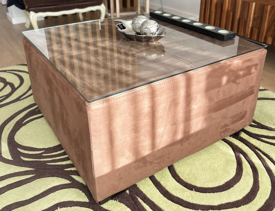 Mesa de centro Puff castanho