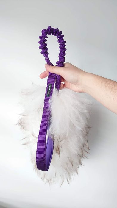 Szarpak dla psa z owcy naturalnej muflon z amortyzatorem