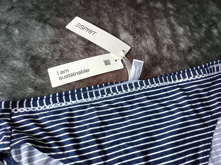 Dół od bikini Granatowe paski