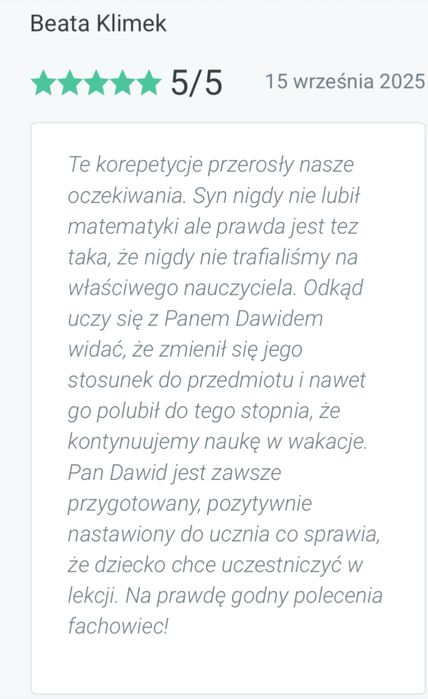 Korepetycje z matematyki - wiedza, doświadczenie, zaangażowanie