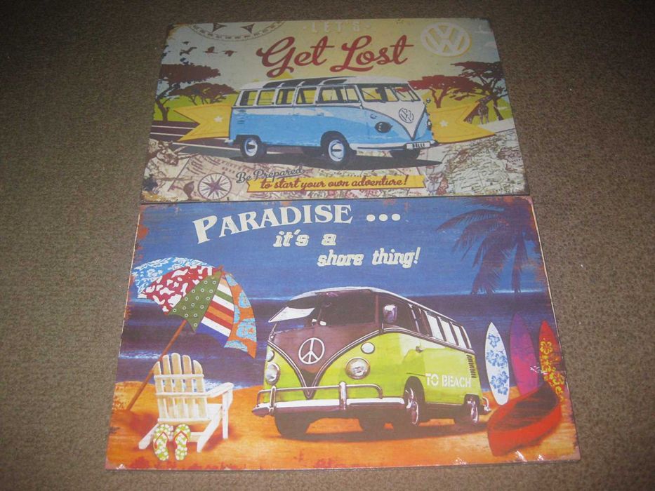 4 Quadros/Placas do "VW Pão de Forma" Novos!
