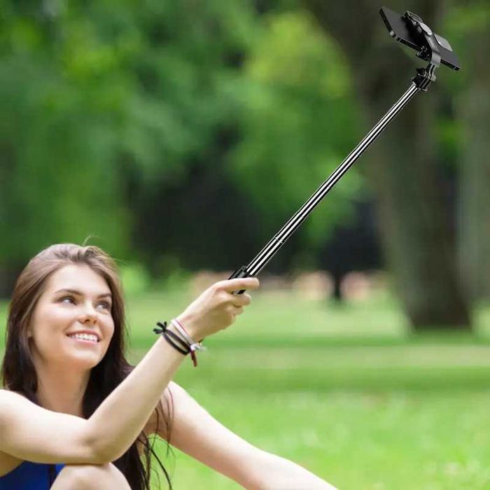 NOVO - Tripé/selfie stick de 100 cm (40") para telemóvel
