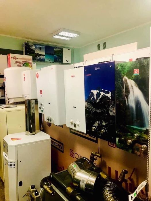 Монтаж та продаж колонок,бойлерів,котлов,радіаторів опалення.