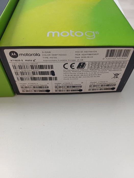 Motorola Moto G6 3GB/32GB – Deep Indigo, sprawny, NFC, Dual SIM