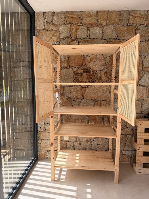 Estante com portas IKEA IVAR pinho, 89x50x179 cm