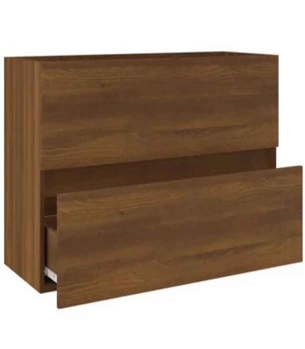 Szafka wisząca pod umywalkę 60cm, brązowy dąb
