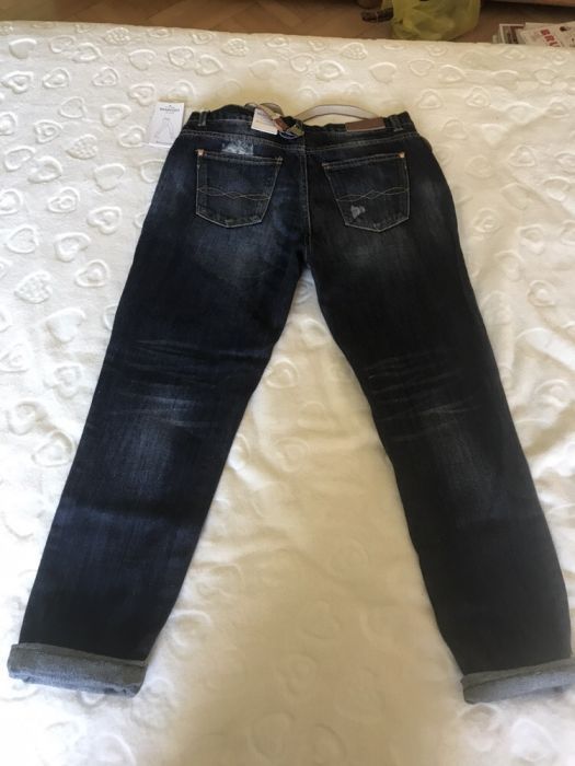 NOWE MANGO jeansy boyfriend przetarcia spodnie navy dziury 34 XS -50%