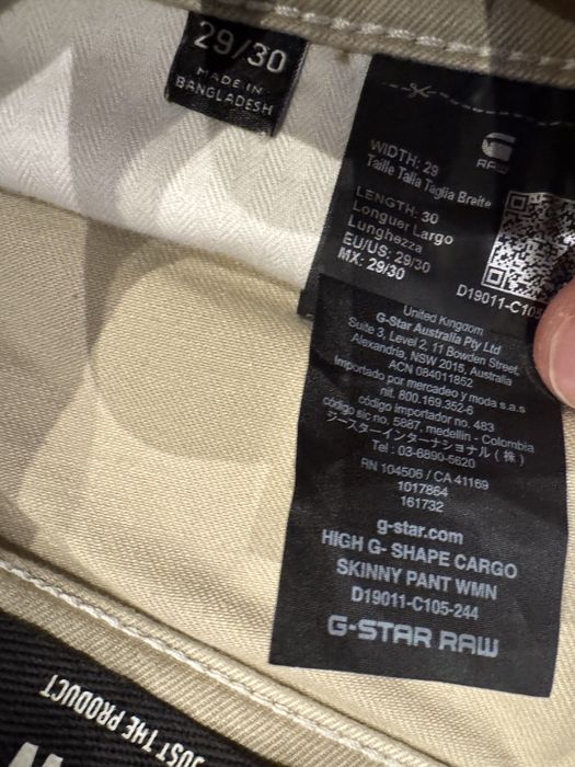 Bojowki G star Skinny Cargo 29/30 NOWE