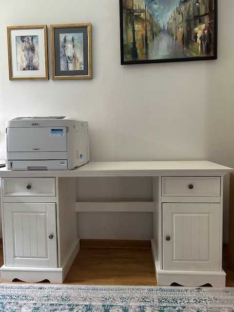 Biurko  w stylu prowansalskim sosnowe Belluno Elegante biały