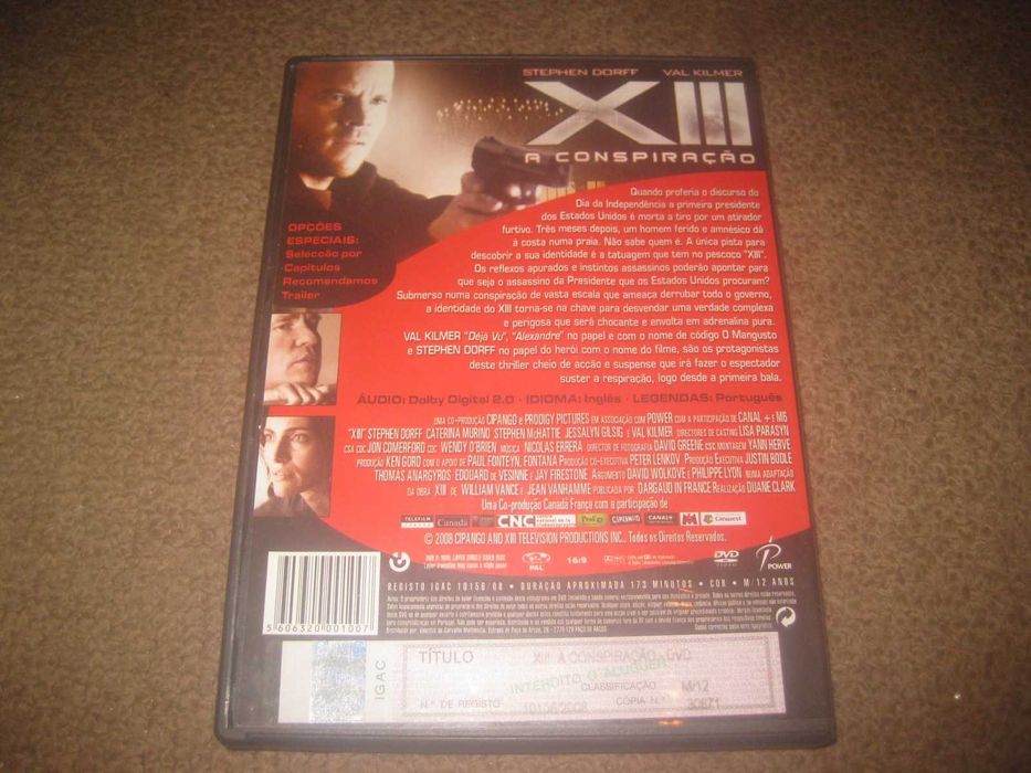 DVD "XIII: A Conspiração" com Val Kilmer