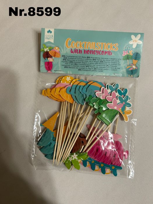 Patyczki koktajlowe do drinków i deserów 3 opakowania nr.8599