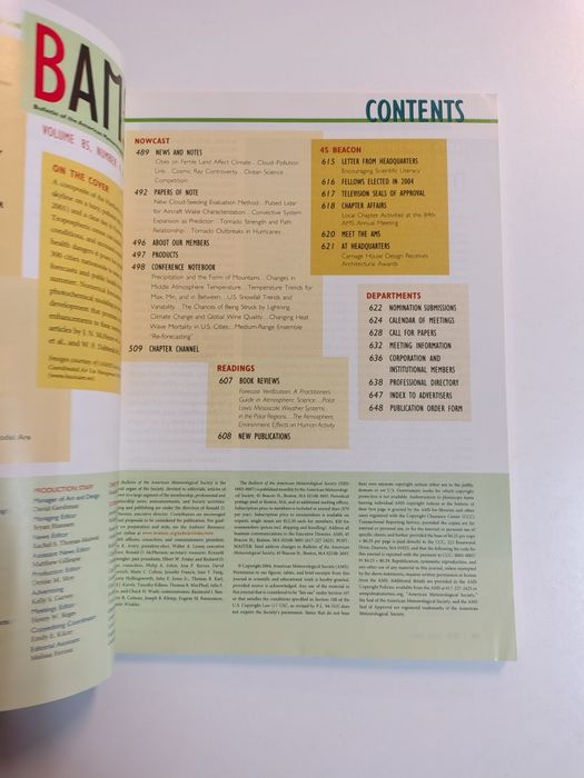 BAMS - Bulletin of The American meteorological society

Volume 85 Numb