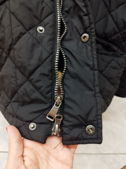 Elegancka pikowana kurtka przejściowa męska z kołnierzykiem M