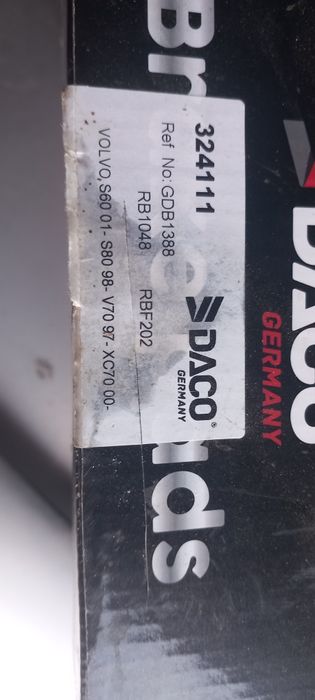 Sprzedam klocki hamulcowe do volvo s80