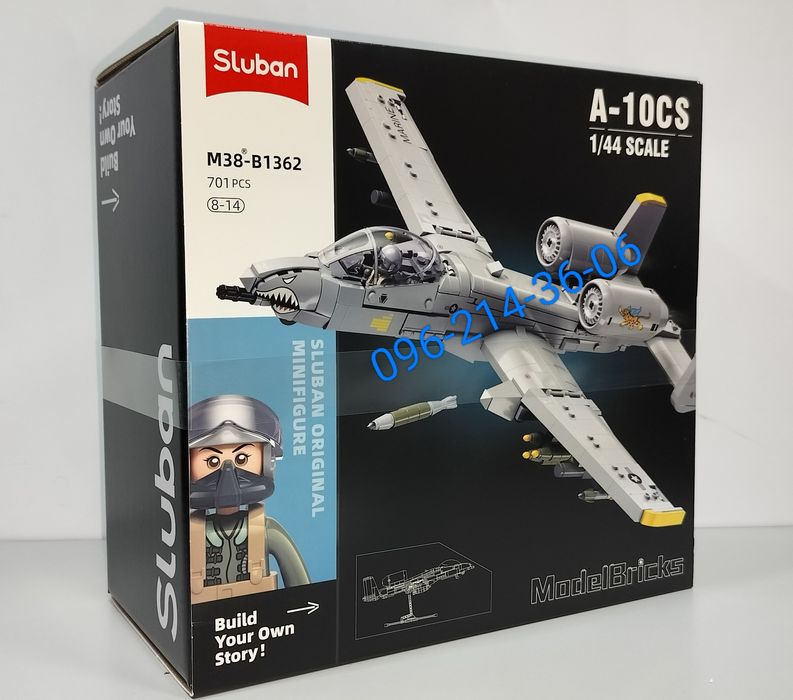 Конструктор SLUBAN M38-B1362 Самолёт Штурмовик A-10 Thunderbolt II
