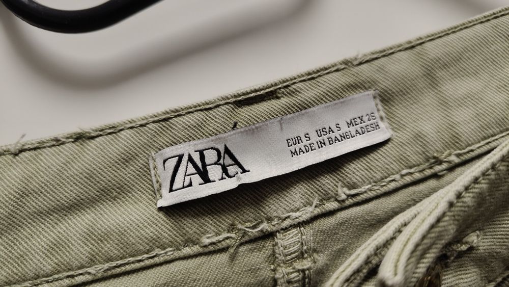 Spódnica Zara r. S pas 72 cm khaki