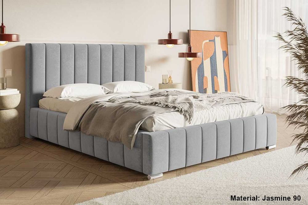 Łóżko łóżka tapicerowane bed MOON z pojemnikiem i stelażem 120x200 140x200 160x200 180x200 200x200 dostawa w 7 dni roboczych