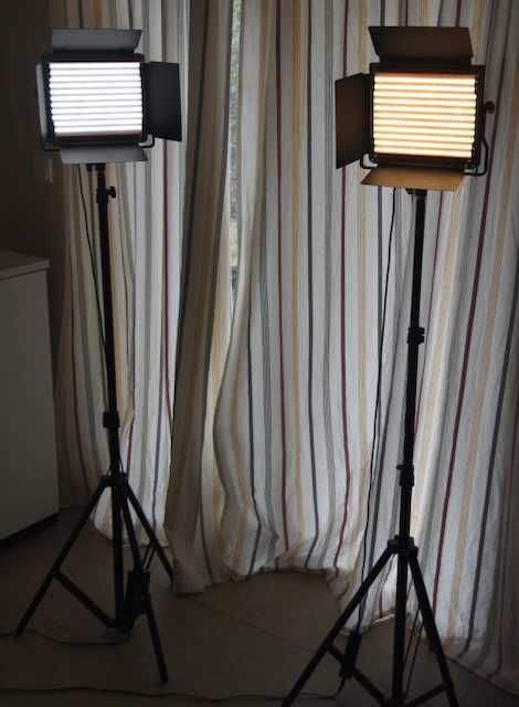 Two NEEWER Bi-Colour 660 LED  Video Lights & Stands