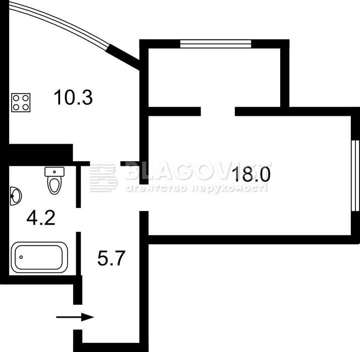 Apartment in Kyiv, Zahorivshchyna, Lukʼyanivka - More