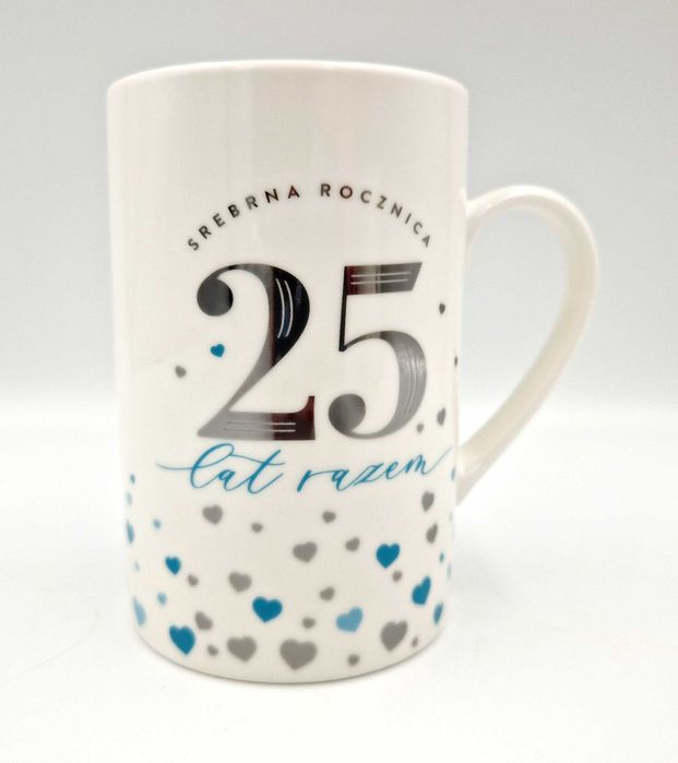 Zestaw dwóch kubków, 25 rocznica ślubu, prezent