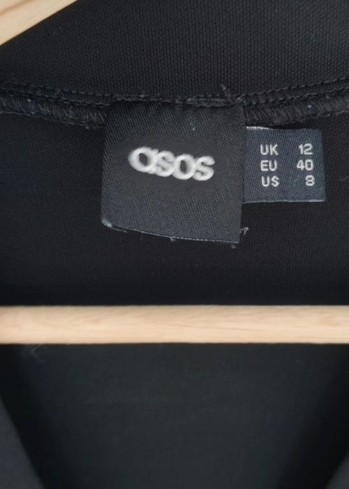 Sukienka elegancka na imprezę karnawał wieczorek bal zakładkę czarna L