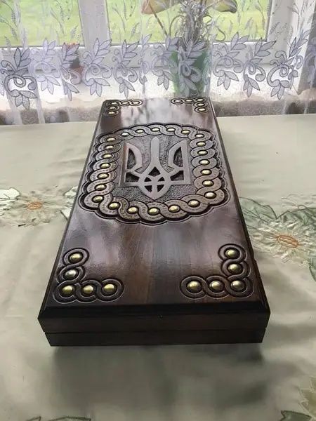 Нарди Тризуб ручна робота 50см на 46 см