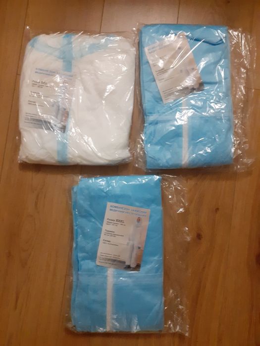 Комбинезон  защитный медицинский нестерильные  размер ХХХL,XXL,XL,L,M