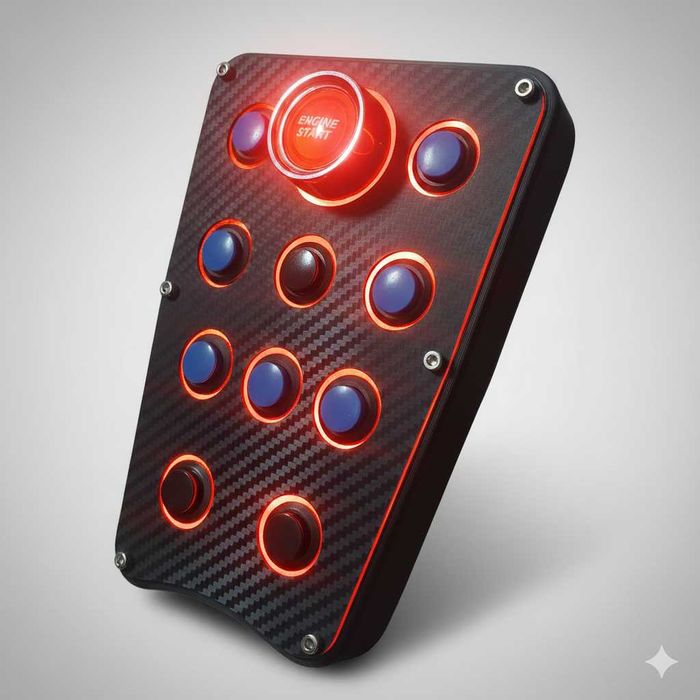 Button Box Simracing – Carbon & LED