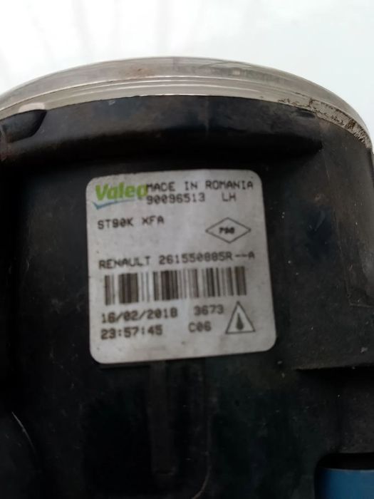 FAROL NEVOEIRO ESQUERDO RENAULT CLIO IV / 261550885R