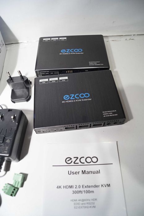 EZCOO 4K HDMI 2.0 Extender KCM 200ft/100m EZ-EX70H2-KVM