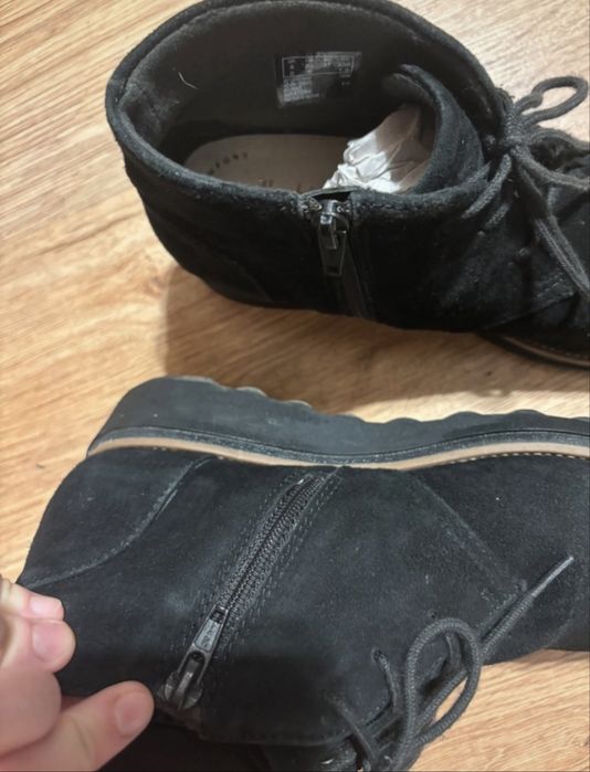 Buty botki zamszowe Clarks 37 23,5cm