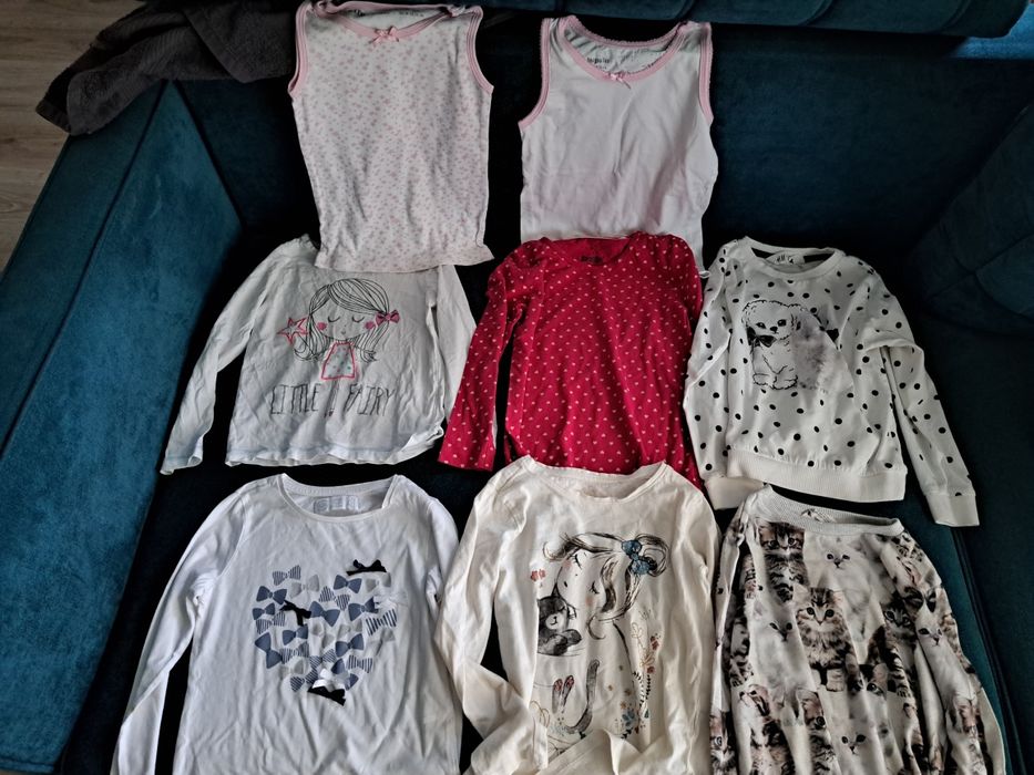 6 x Bluzki 2 x koszulki 110/116