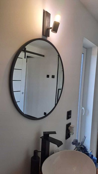 Lustro nowoczesne Sander 60 cm czarne