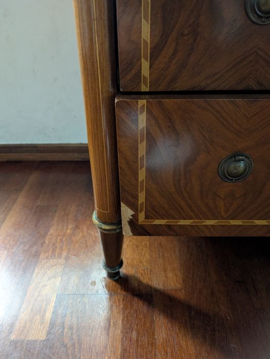 Cómoda Estilo Neoclássico D. Maria com Marchetaria e Mármore